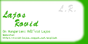 lajos rovid business card